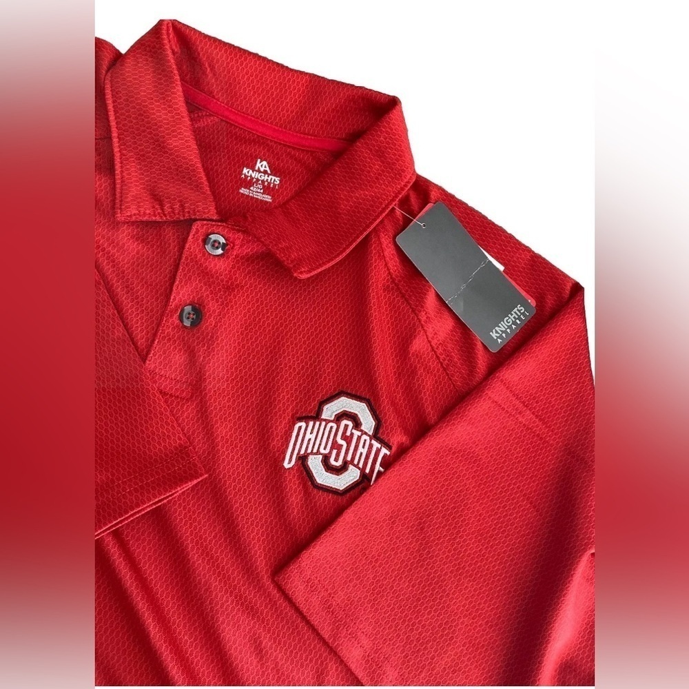 Ohio State Buckeyes Mens L Polo Shirt Knights Apparel NWT